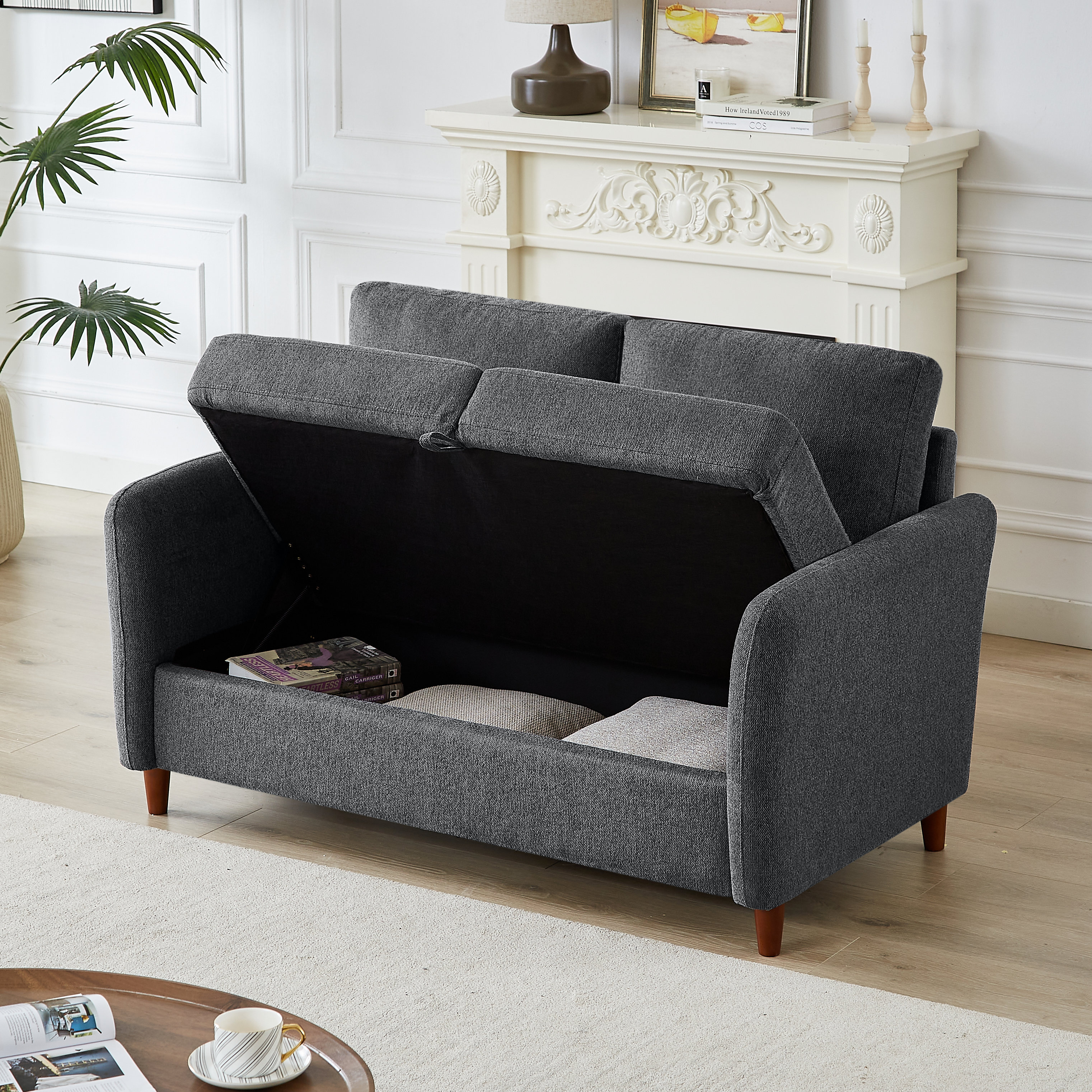 Loveseat with storage compartment discount